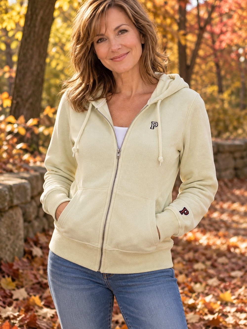 Victoria's Secret Pale Yellow Zip-Up Hoodie